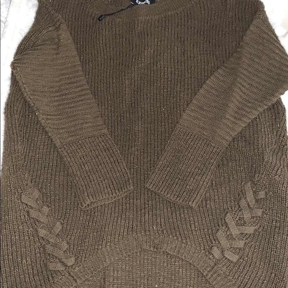 Express Army Green Sweater